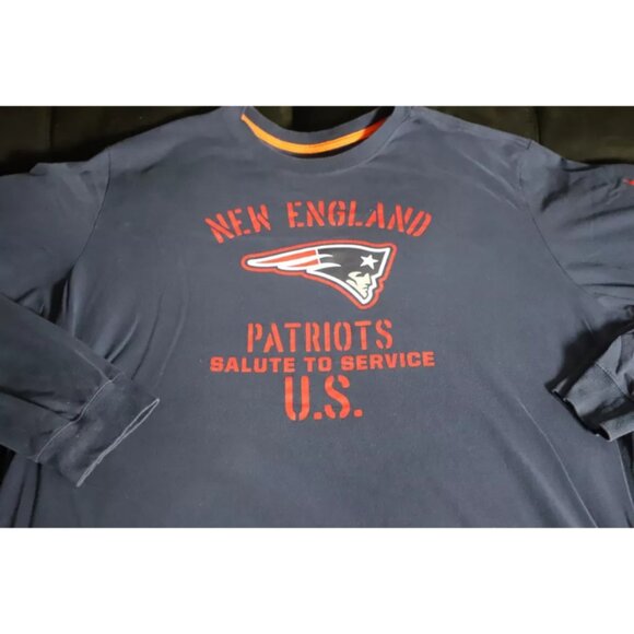 Nike Dri-Fit Sweatshirt Mens 3XL Blue New England Patriots NFL Team Logo Graphic - Picture 2 of 7